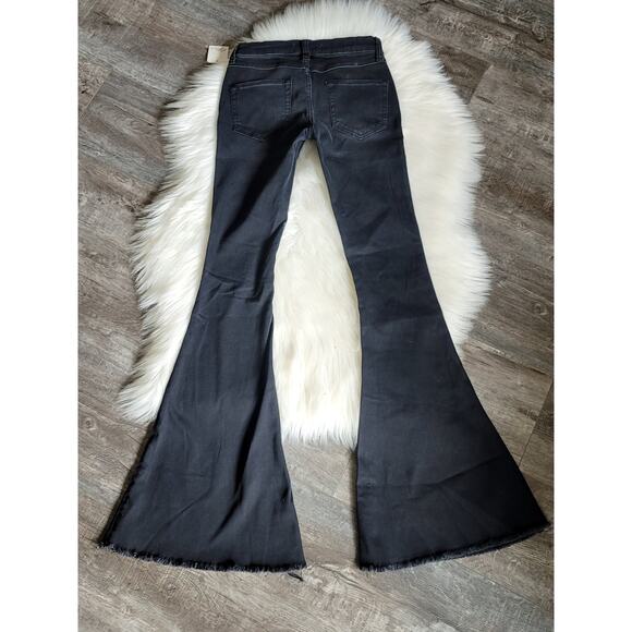 NWT Free People Super Flare Black Low-Rise Jeans - 30 waist - Picture 3 of 5